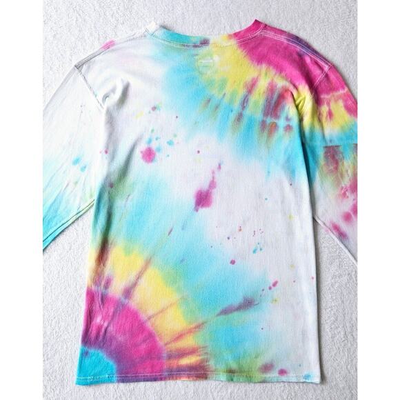 mens CHAMPION tie-dye pullover long sleeve ooak vintage Y2K cotton t-shirt top m - Picture 8 of 10